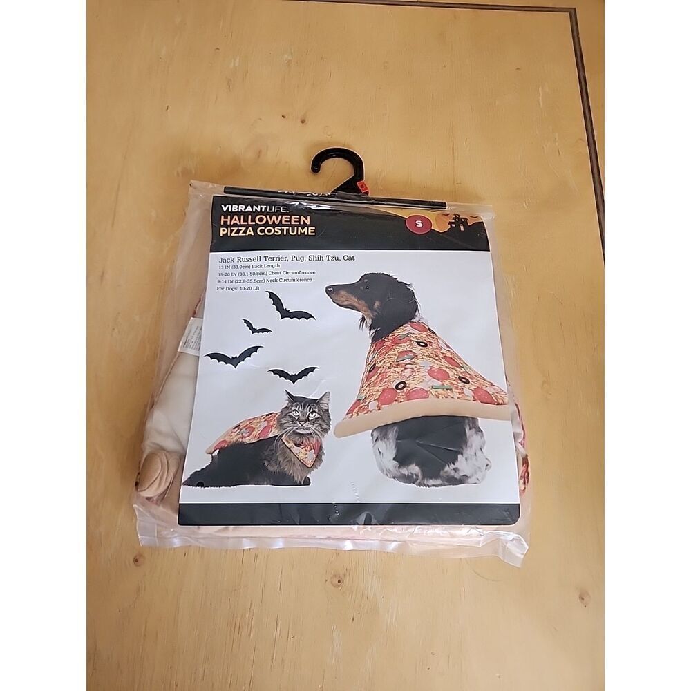 Dog Halloween Costume Pizza Slice size  Small JACK RUSSELL,PUG,SHIH TZU,CAT
